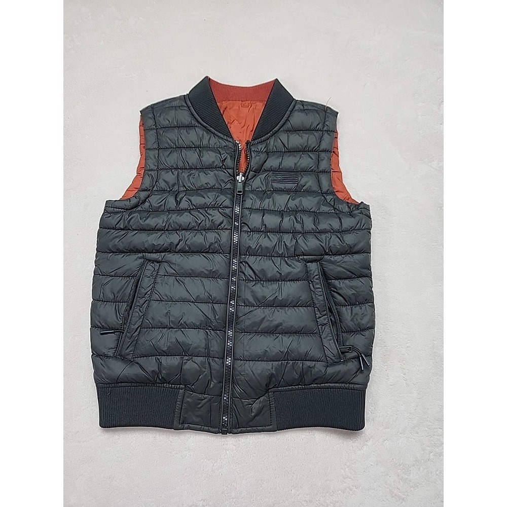 QLZ‎ Nasa Kids Reversible Puff Vest Army Green And Orange Size 6